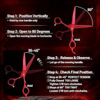 6 inch Hair Cutting Scissors Set with Bag for Barbers (6 inches / Red)