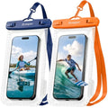 IPX8 Waterproof Phone Pouch ([Orange + Navy])