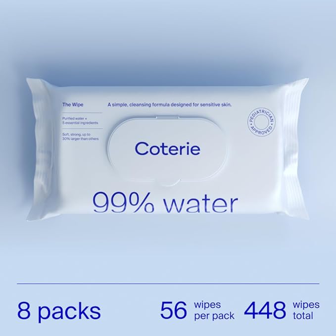 Coterie Baby Wipes for Sensitive Skin, Plant-Based and Plastic-Free Fibers - Image 6