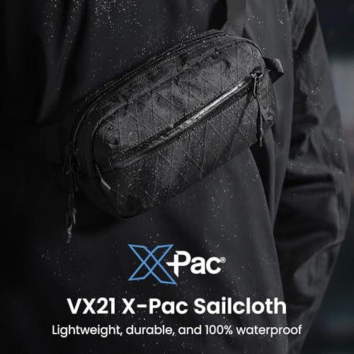1.5L X Pac Sling Bag with RFID Blocking Crossbody Pack for Men Women (X-Pac Black / 1.5L)