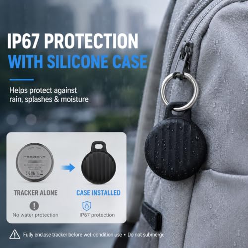 Tracker Tag 2 Pack [Apple MFi Certified] Bluetooth Trackers Works with Apple Find My (Black & White - 2 Pack)