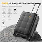 24 Inch Expandable Checked Luggage Hard Shell Suitcase (24 inch / Charcoal Grey)