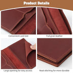 Leather Passport Holder (Red)