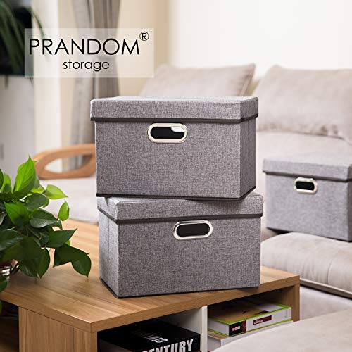 Collapsible Storage Containers with Lids [5 (Gray / M(5-Pack))