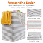100L Large Laundry Baskets (Grey / 100L)