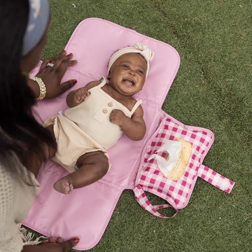 Portable Diaper Changing Pad (Raspberry Gingham)
