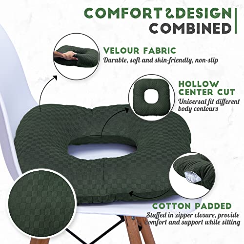 Donut Pillow for Tailbone Pain (Dark Green)