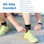 Ankle Compression Socks Women Men Plantar Fasciitis Relief 3 Pairs (X-Large / Dark Grey(3 Pairs))
