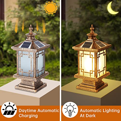 LED Solar Post Light Outdoor (Bronze)