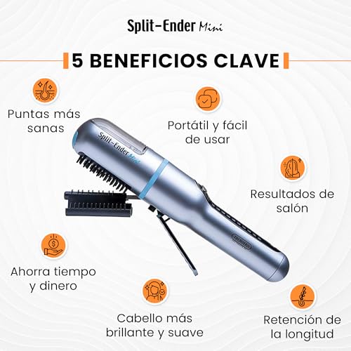 Mini Cordless Split End Hair Trimmer for Dry (Blue / AAA Battery-Powered)