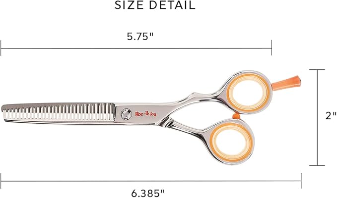 Cricket Centrix Roc-It Dog Professional Stylist 5.75” Hair Cutting Shear and 30T Thinning Scissor Duo Set