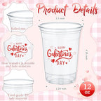 36 Pcs Happy Galentine's Day Plastic Cups 12 oz for Party (Happy Galentine's Day)