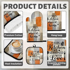Orange Grey Kitchen Decor Set (Orange Grey)