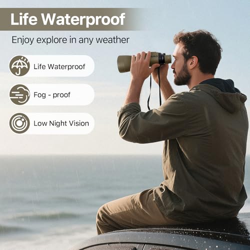 20x50 High Powered Binoculars for Adults (Mud)