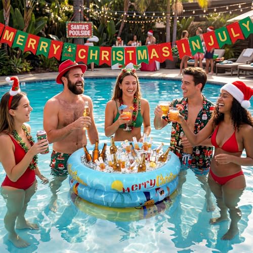 Christmas Inflatable Cooler (Light Blue / Summer Christmas)