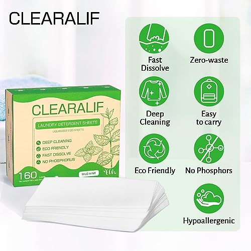 Laundry Detergent Sheets Up to 160 Loads (1 pack (80 count))