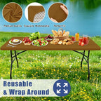 2 Pack Rectangle Spandex Fitted Table Cloth (Dark Brown / 48" x 30" (Rectangular))