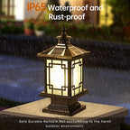 LED Solar Post Light Outdoor (Black)