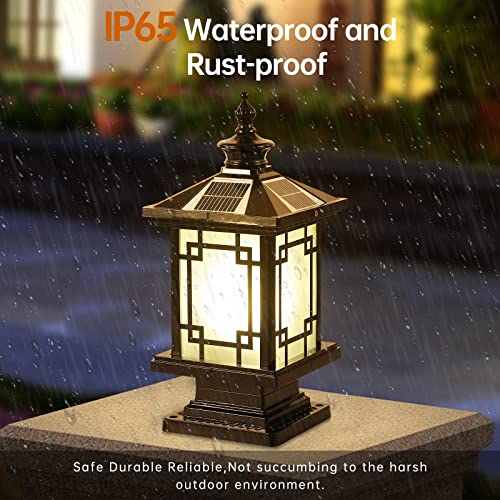LED Solar Post Light Outdoor (Black)