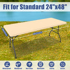 2 Pack Rectangle Spandex Fitted Table Cloth (Ivory / 48" x 24" (Rectangular))