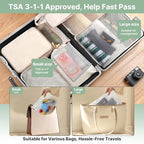 8 Pack Clear Toiletry bags (4 Large 4 Medium)