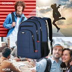 Travel Laptop Backpack for Men Women (A5-blue / 15.6)