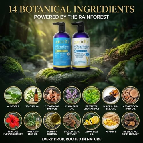 Hair Thinning Therapy Biotin Shampoo & Conditioner Set (16 Fl Oz (Pack of 2))