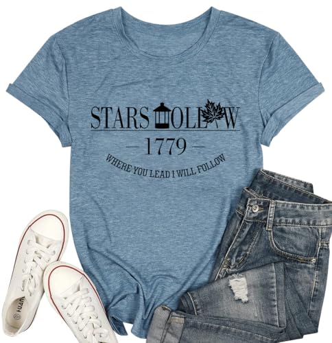 Fall Leaf Shirts 1779 Autumn Festival Short Sleeve Tee Tops Blue (X-Large / Blue)