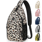 Crossbody Bags for Women Men Trendy Sling Bag Backpack Chest Bag (Medium / Leopard)