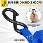 Ratchet Straps Heavy Duty 4 Pack (2200 lb - 15ft / Blue)