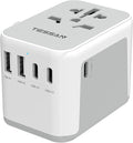 TESSAN Universal Travel Adapter, International Power Adapter 5.6A 28W 3 USB C 2 by TESSAN