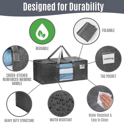 Heavy Duty Moving Bags (Dark Gray / 8 Pack)