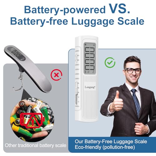 Battery Free Digital Luggage Scale (White)