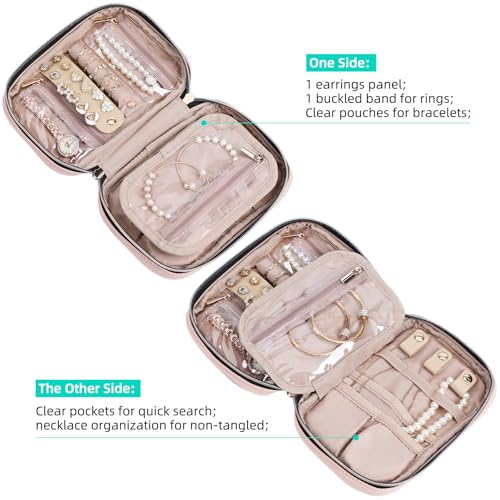 Travel Jewelry Case Organizer (Pink / Small)