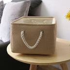 TheWarmHome Decorative Basket Rectangular Small Storage Basket Fabric Storage - Image 8