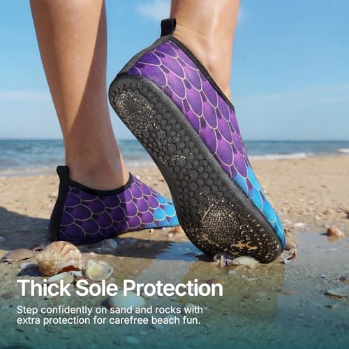 Water Shoes for Women Men Quick (10-11 Women/9-10 Men / Fishscales)