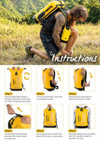 Waterproof Backpack for Men 20L (40L / Yellow)