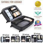 10 Set 8 Set Packing Cubes for Travel Essentials (01 Black)