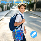 Kids Lunch box Insulated Soft Bag Mini Cooler Back to School Thermal Meal Tote Kit for Girls (Car)