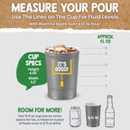 16 oz. Reusable Party Cups (Football Gray / 12 Count)
