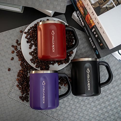 Stainless Steel Coffee Mug with Handle (Black)