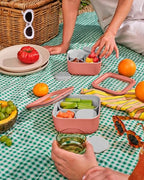 Glass Food Storage Container with Lid (Gray / 4.4 Cup Container (1x))
