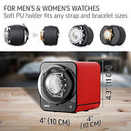 Watch Winder for Automatic Watches with Vertical Rotor Stop (Red)