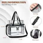 Travel Toiletry Bag with Jewelry Organizer (Clear Black 03)