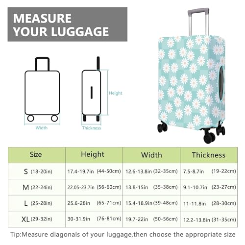 Travel Luggage Cover Suitcase Protector Fits 18 (Flower-1 / XL(29-32in))
