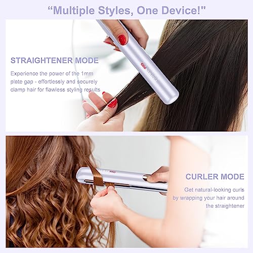 Hair Straightener and Curler (Purple)