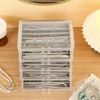 5 Drawerss Necklace Organizer Box (Grey-5 layer necklace)