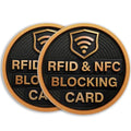 2 Pack Round Shape RFID Blocking Card for Credit Card (Black - Round)