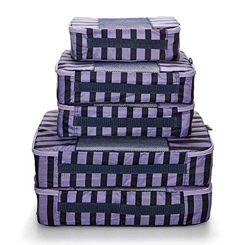 Travel Wise Packing Cubes for Travel (Navy Stripes)