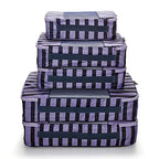 Travel Wise Packing Cubes for Travel (Navy Stripes)